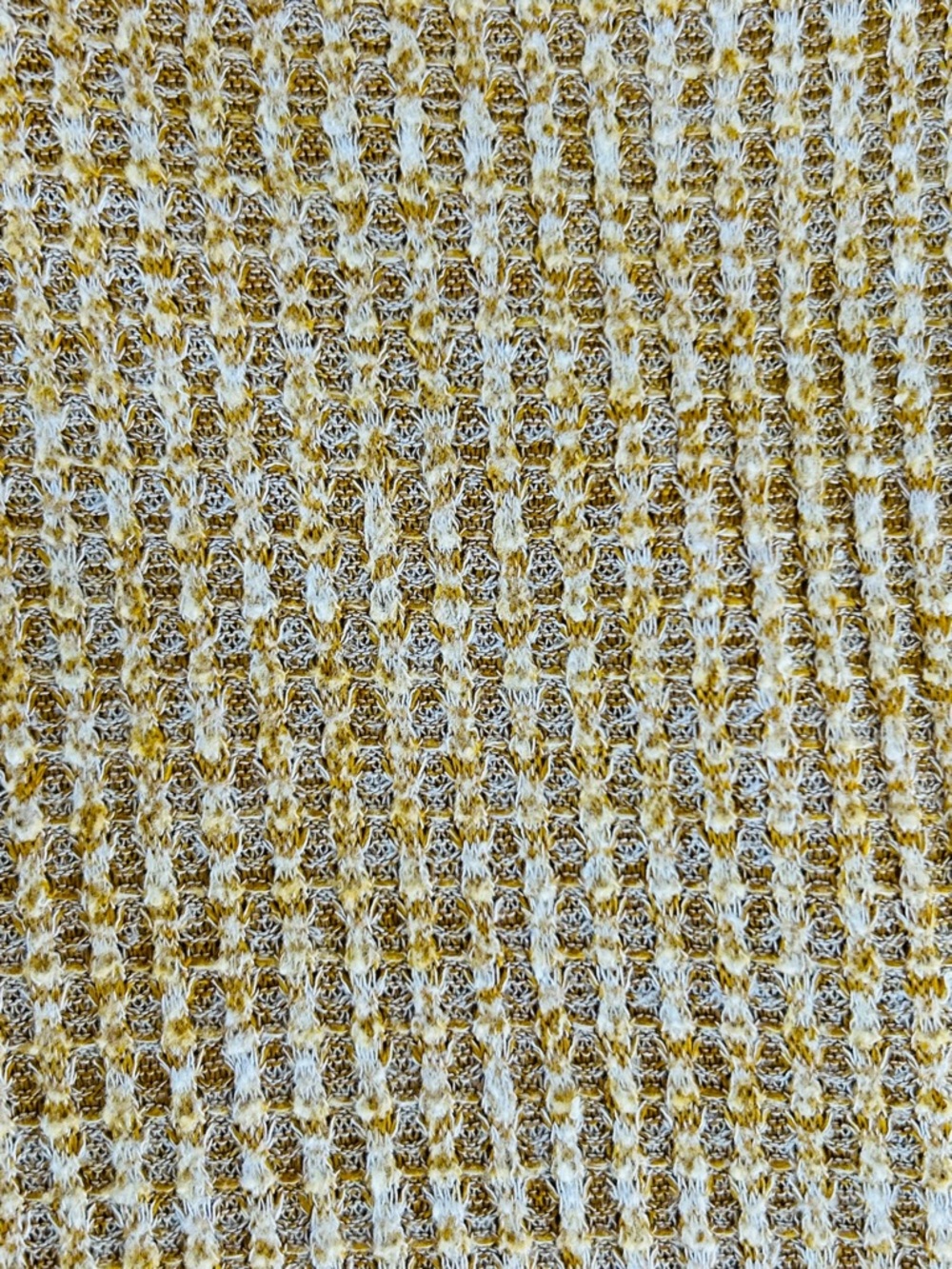 4/$20 Anthropologie Saturday Sunday Wendy Waffle Knit Top Mustard Ruffle Hem M - Picture 4 of 7